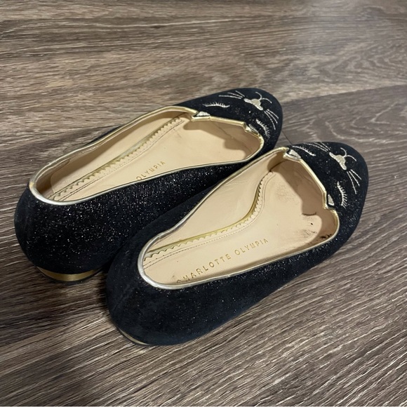 Charlotte Olympia Kitty Glitter Flats - Picture 6 of 6